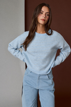 Load image into Gallery viewer, Cozy Brushed Crewneck - Blue Stripe