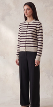 Load image into Gallery viewer, Stripe Crewneck Sweater - Oatmeal/Brown