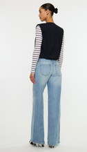Load image into Gallery viewer, Low Rise Embellished Wide Leg Denim - Light Wash