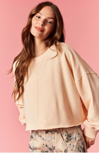 Load image into Gallery viewer, Oversized Crop Sweater - Peach