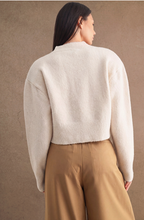 Load image into Gallery viewer, Mock Neck Pullover Knit Sweater - Cream