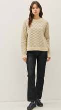 Load image into Gallery viewer, Heart Dot Jacquard Blended Sweater - Ivory