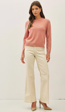 Load image into Gallery viewer, Basic Blended Crewneck Sweater - Dusty Rose