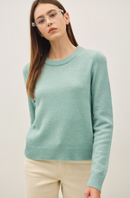 Load image into Gallery viewer, Basic Blended Crewneck Sweater - Seafoam