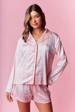 Load image into Gallery viewer, Multicolor Rhinestone Pajama Set - Pink