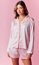 Load image into Gallery viewer, Multicolor Rhinestone Pajama Set - Pink