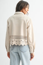 Load image into Gallery viewer, Lasercut Detailed Jacket - Stone
