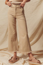 Load image into Gallery viewer, +Frayed Hem Wide Leg Stretch Pants - Stone
