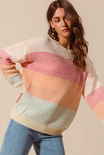 Load image into Gallery viewer, Loose Fit Multi Colored Gradient Knit Sweater
