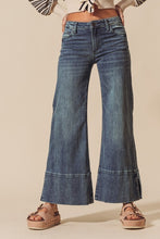 Load image into Gallery viewer, Wide Leg Flare Dark Denim
