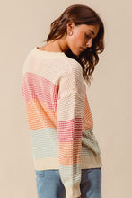 Load image into Gallery viewer, Loose Fit Multi Colored Gradient Knit Sweater
