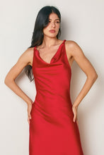 Load image into Gallery viewer, Cord Strap Back Holiday Maxi Dress - Dried Rose
