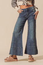 Load image into Gallery viewer, Wide Leg Flare Dark Denim
