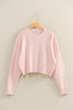 Long Sleeve Square Texture Sweater - Pink