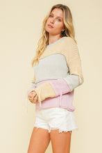Load image into Gallery viewer, Color Block Fringe Pullover
