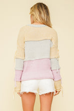 Load image into Gallery viewer, Color Block Fringe Pullover