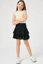 Load image into Gallery viewer, *Smocked Tiered Skirt Black - Youth
