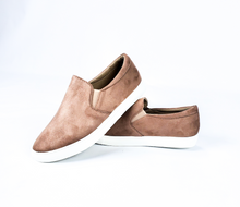 Load image into Gallery viewer, Taupe Suede Slip on Sneaker - Women&#39;s