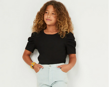 Load image into Gallery viewer, *Ribbed Pleated Puff Sleeve Short Sleeve - Youth