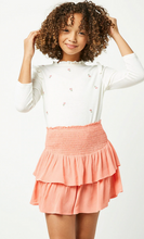 Load image into Gallery viewer, *Smocked Tiered Skirt Coral - Youth
