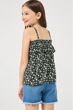 Load image into Gallery viewer, *Smocked Floral Ruffle Top - Youth