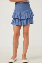 Load image into Gallery viewer, *Smocked Tiered Skirt Denim Blue - Youth