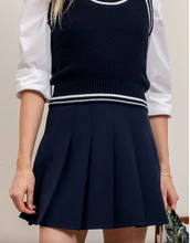 Load image into Gallery viewer, Navy Pleated Skirts