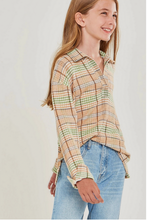 Load image into Gallery viewer, Plaid Collared V-Neck Sweater