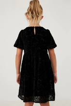 Load image into Gallery viewer, *Floral Cutout Velvet Dress - Youth