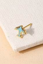 Load image into Gallery viewer, Mini Stud Airplane Earring - Turquoise