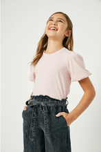 Load image into Gallery viewer, *Ribbed Knit Puff Sleeve Pink - Youth