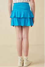 Load image into Gallery viewer, *Smocked Tiered Skirt Aqua - Youth