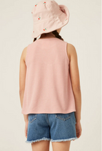 Load image into Gallery viewer, *Waffle Knit Raglan Tank Top - Pink